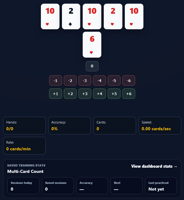 Multi-Card Count Trainer