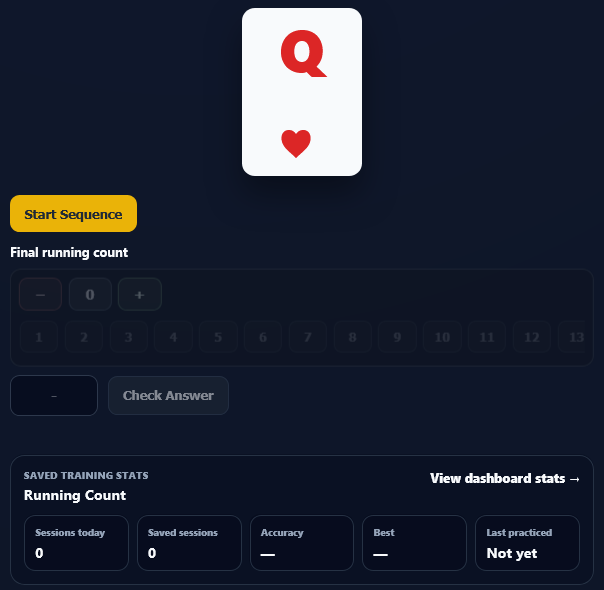 Running Count Trainer